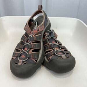 KEEN Newport H2 Sandals Waterproof Shoes Coral Pink Magnet Gray Womens Est 8 8.5